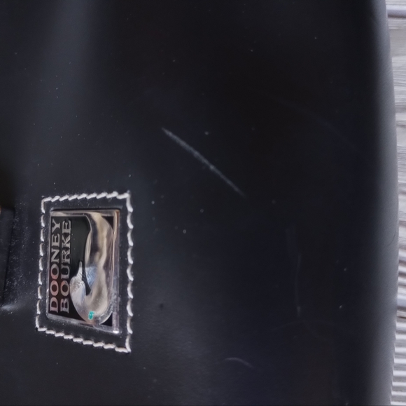 Dooney & Bourke Black Bag Made in Italy Purse with Lock and Key - Picture 7 of 15